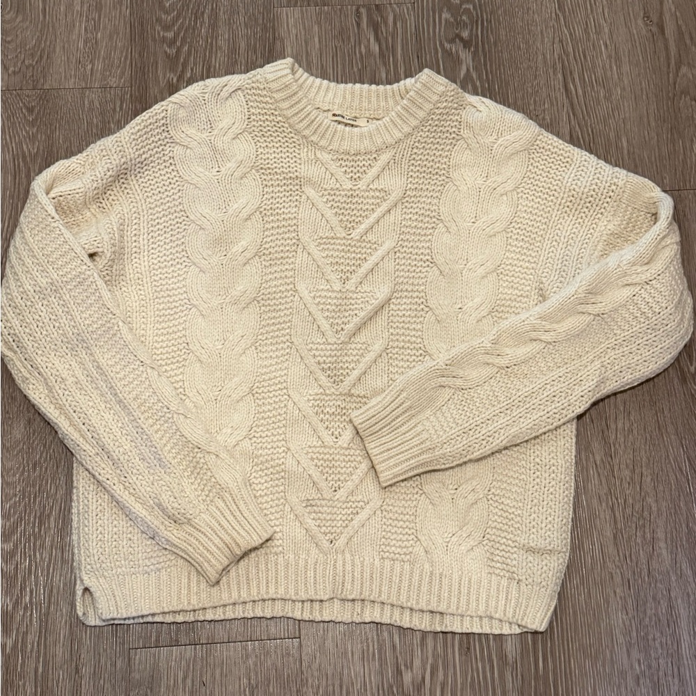 Marine layer Cream Cable Knit Sweater
